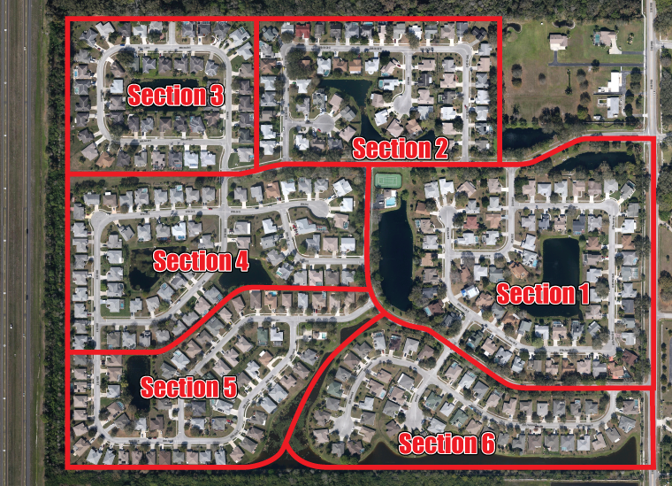 Briarwood Sections Map